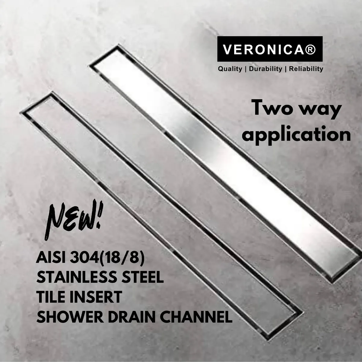 Tile Insert shower Drain Channel Hidden and  Modern Floor Drain Solutions - Image 3
