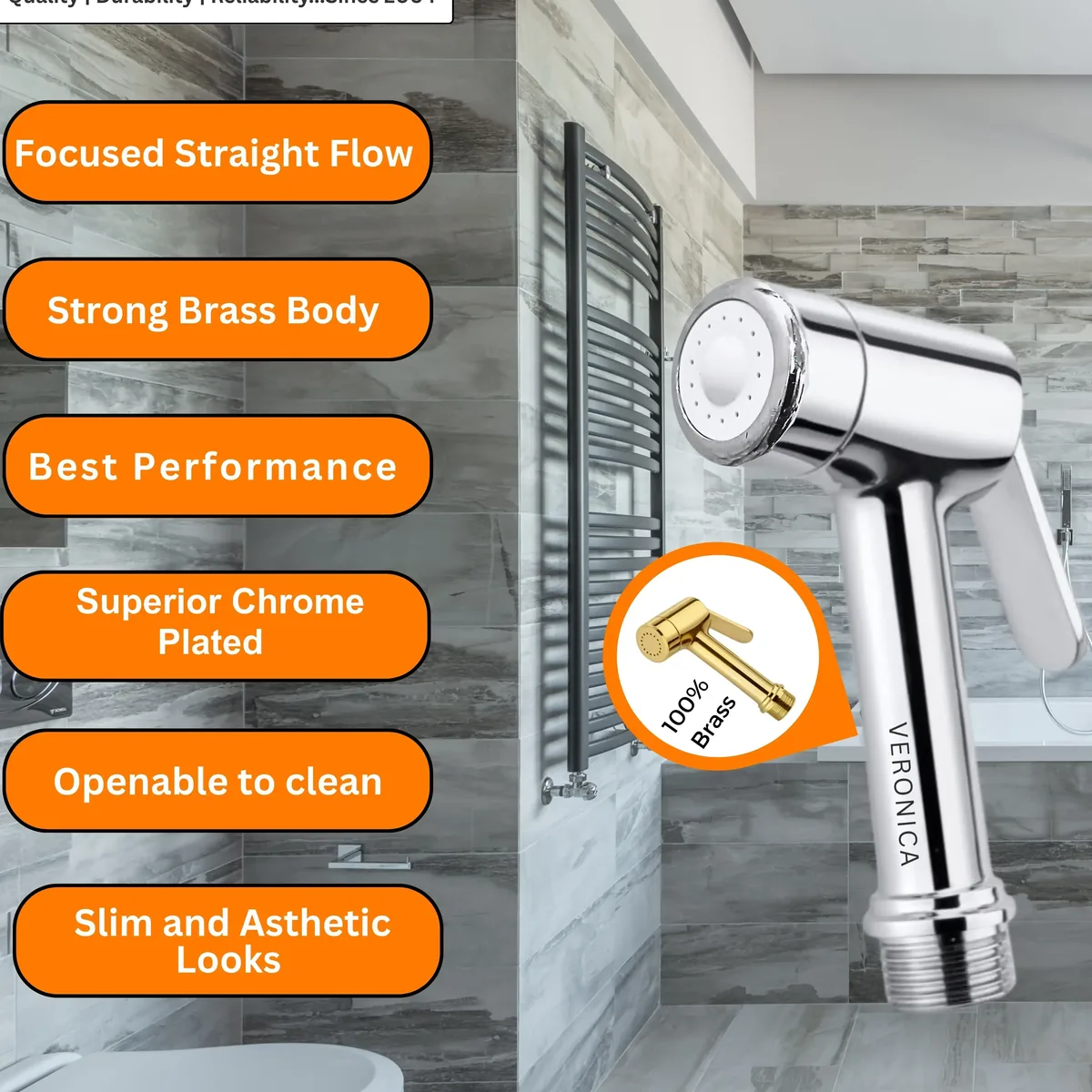 Mahindra Deluxe health faucet set - Image 2